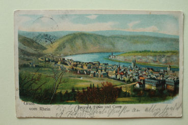 Postcard Litho PC Boppard Filsen Camp 1914 Town architecture Rheinland Pfalz